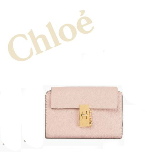 2016-17秋冬新作 クロエ財布スーパーコピー CHLOE DREW コンパクト ラムスキン Pink CEMENT PINK